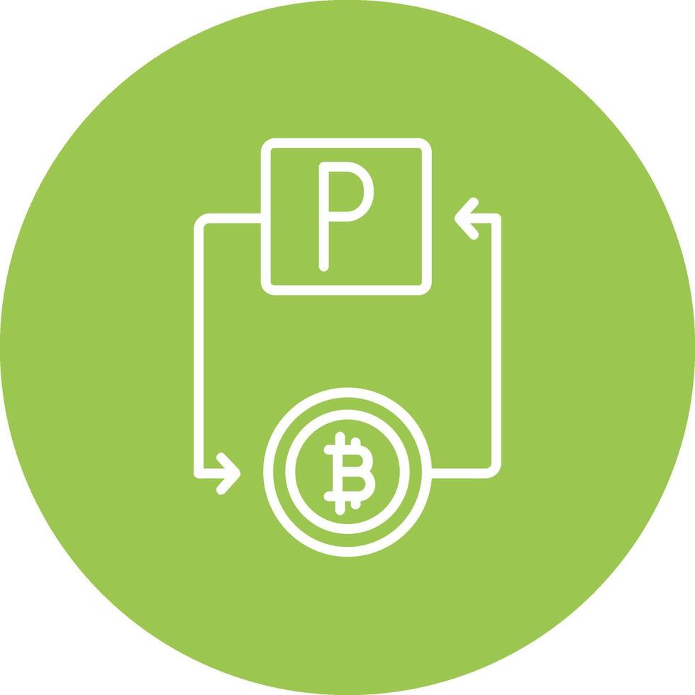 Bitcoin Paypal Line Multi Circle Icon vector