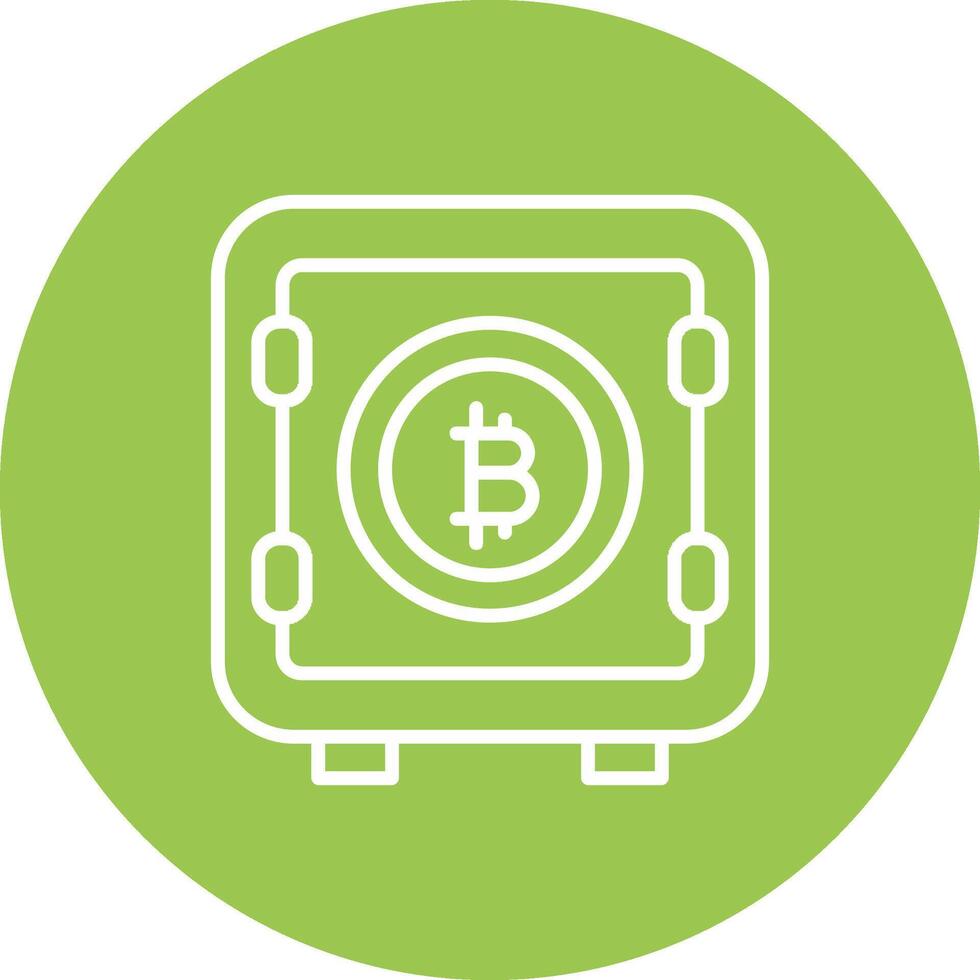 Bitcoin Storage Line Multi Circle Icon vector