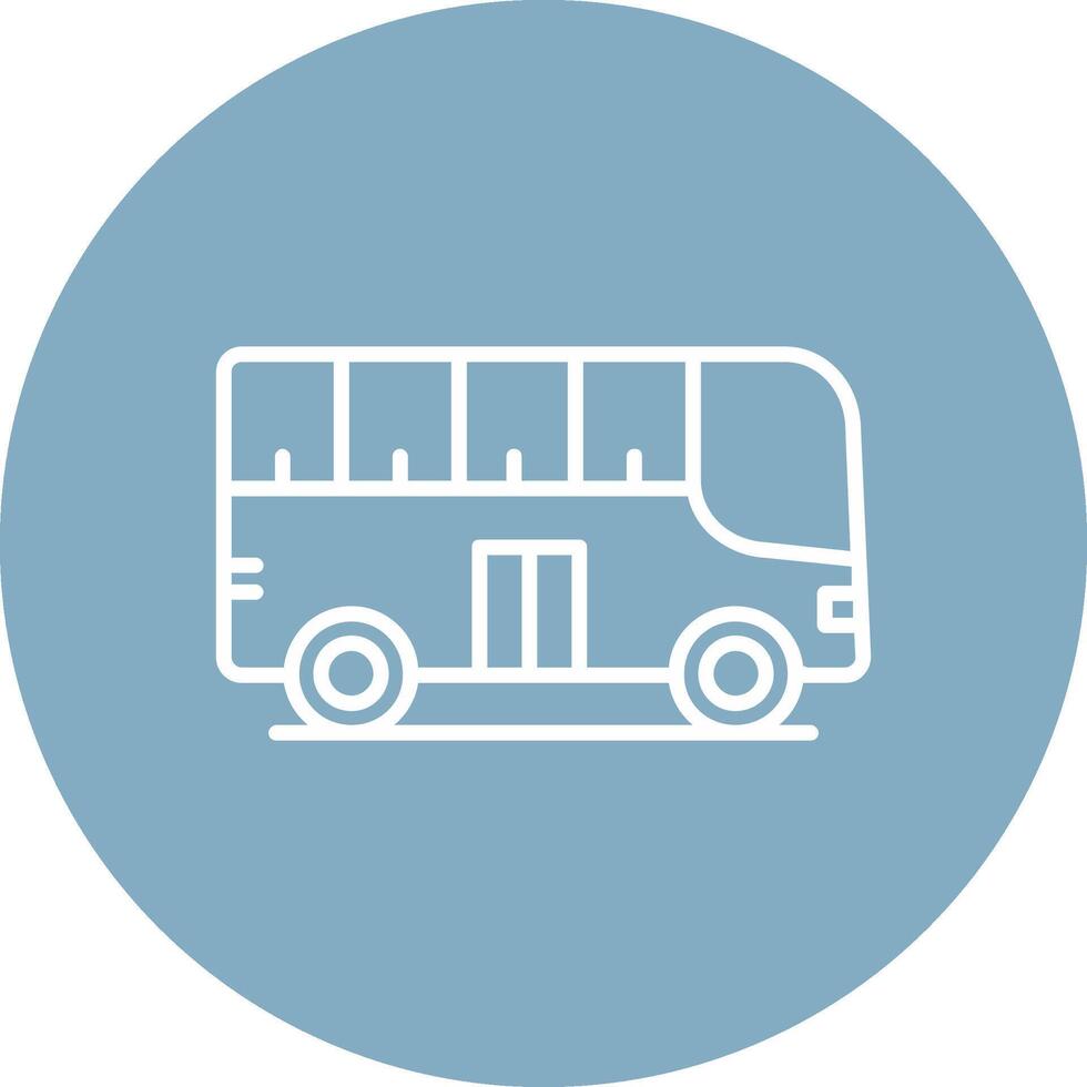 City Bus Line Multi Circle Icon vector