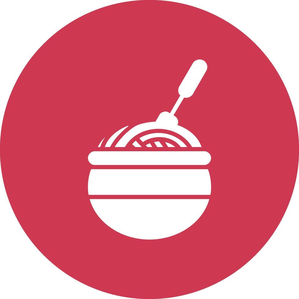 Noddles Glyph Multi Circle Icon vector