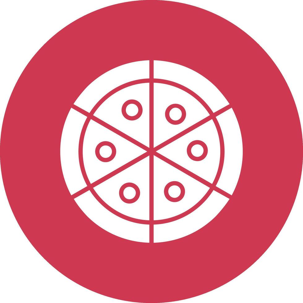 Pizza Glyph Multi Circle Icon vector