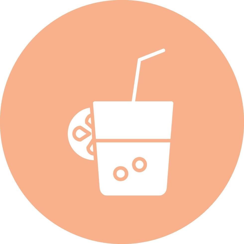 Fresh Juice Glyph Multi Circle Icon vector