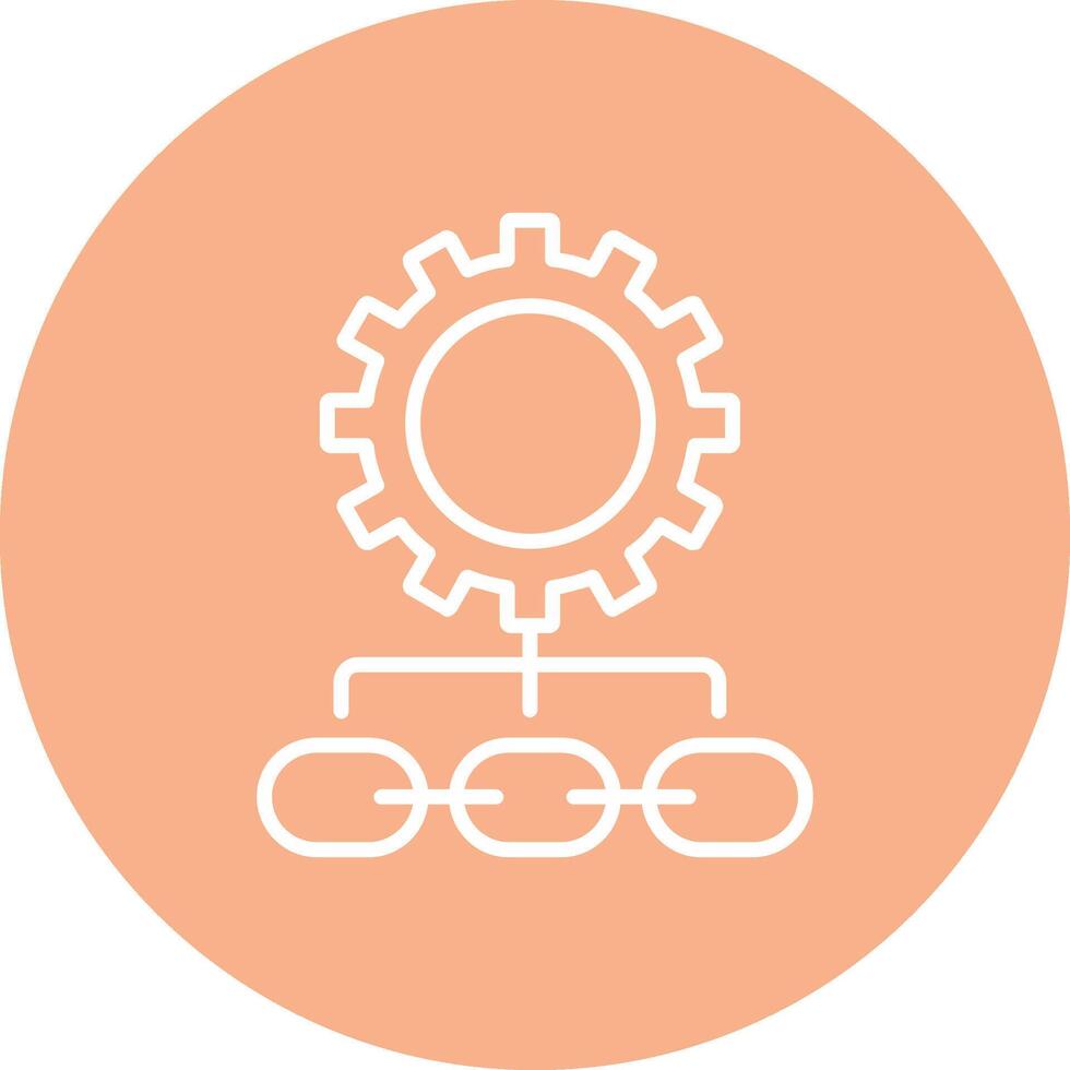 Supply Chain Management Line Multi Circle Icon vector