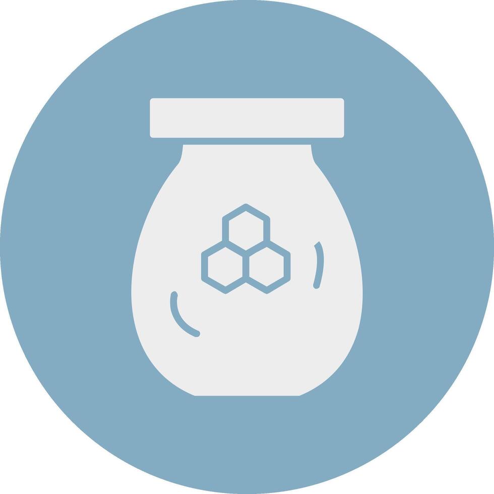 Honey Jar Glyph Multi Circle Icon vector