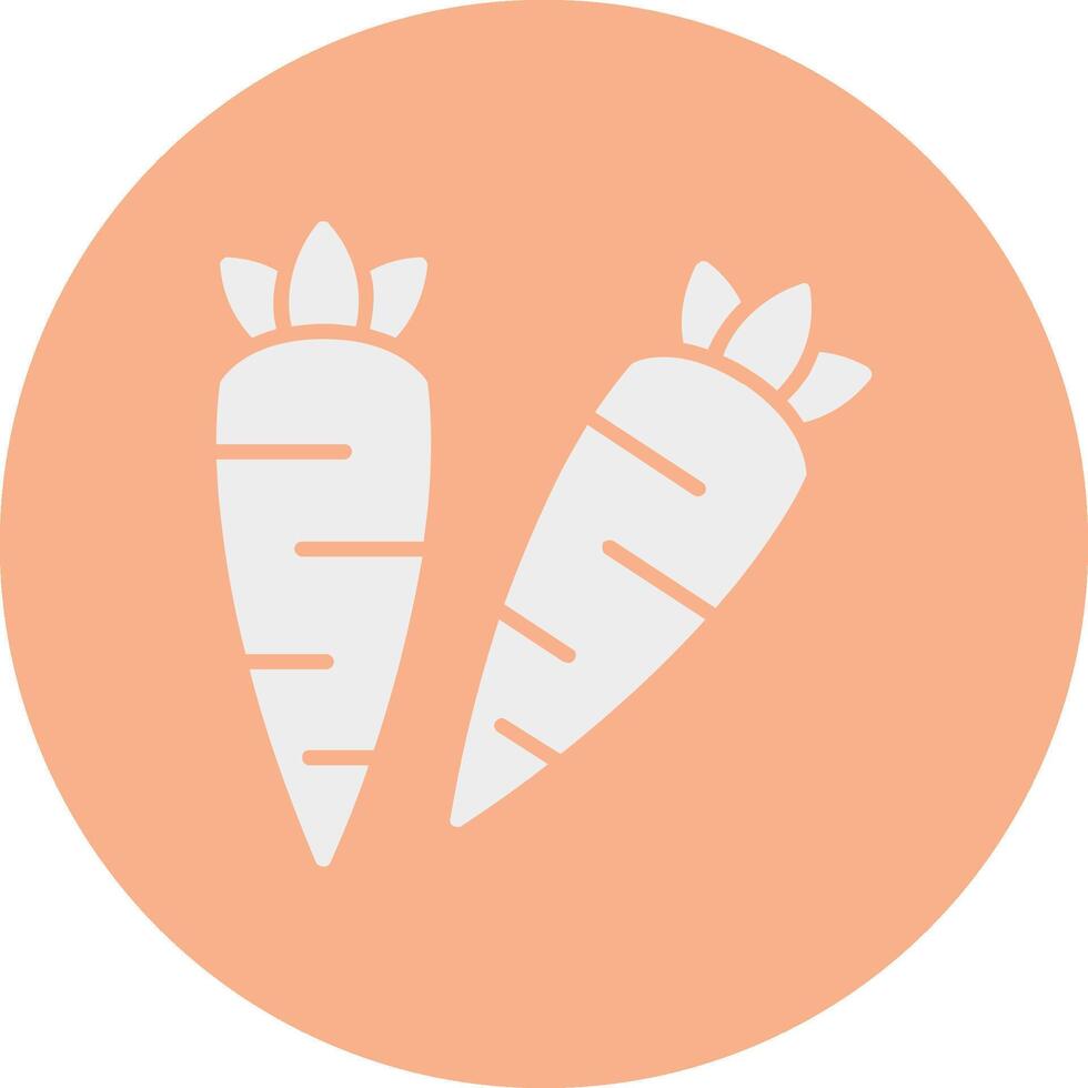 Carrots Glyph Multi Circle Icon vector