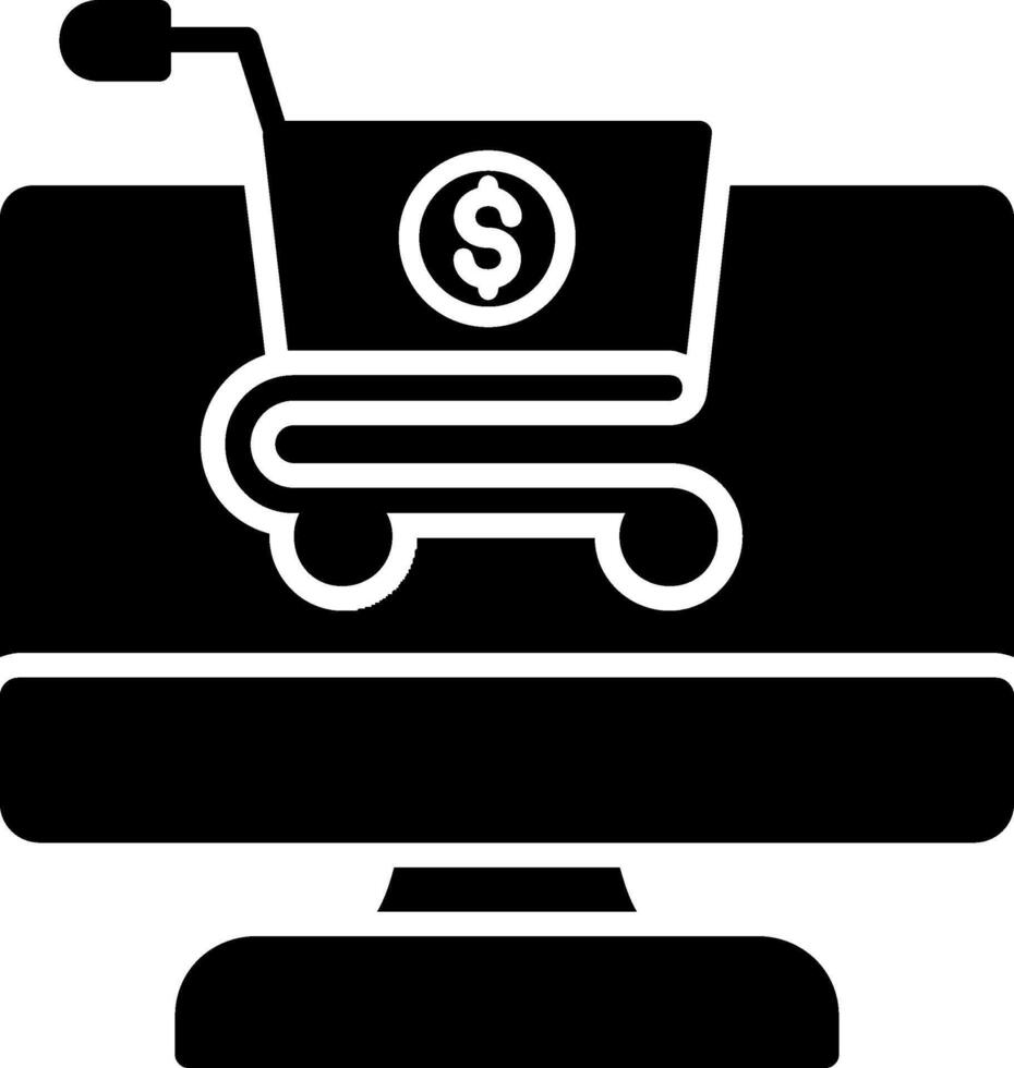 E Commerce Glyph Icon vector