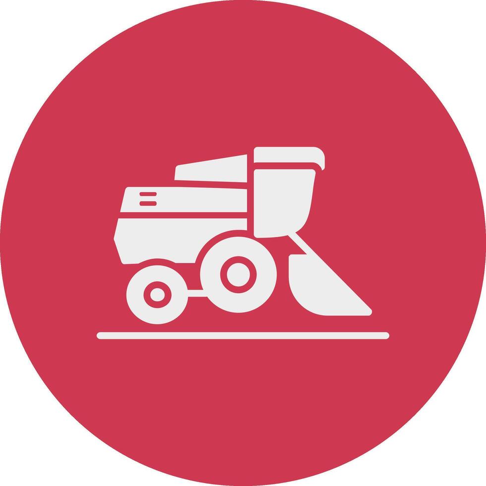 Harvester Glyph Multi Circle Icon vector