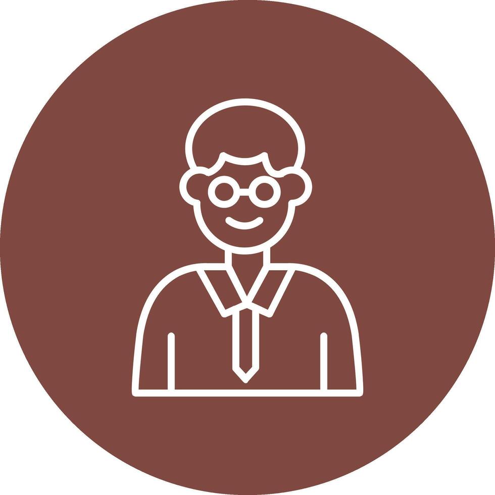 Professor Line Multi Circle Icon vector