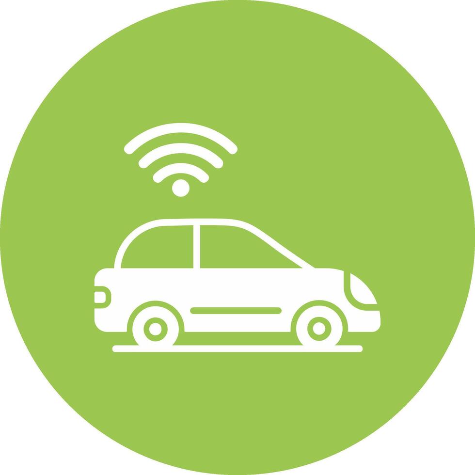 Smart Car Glyph Multi Circle Icon vector