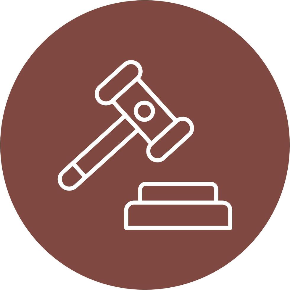 Auction Line Multi Circle Icon vector