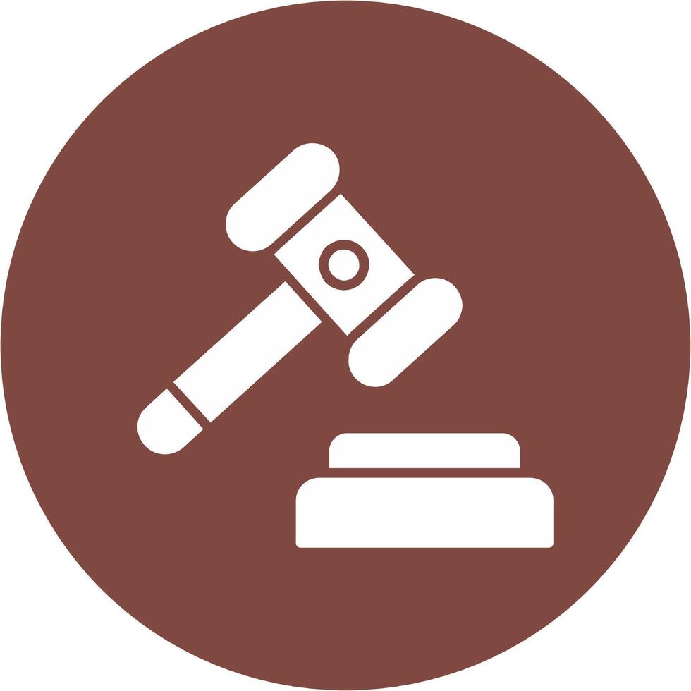 Auction Glyph Multi Circle Icon vector