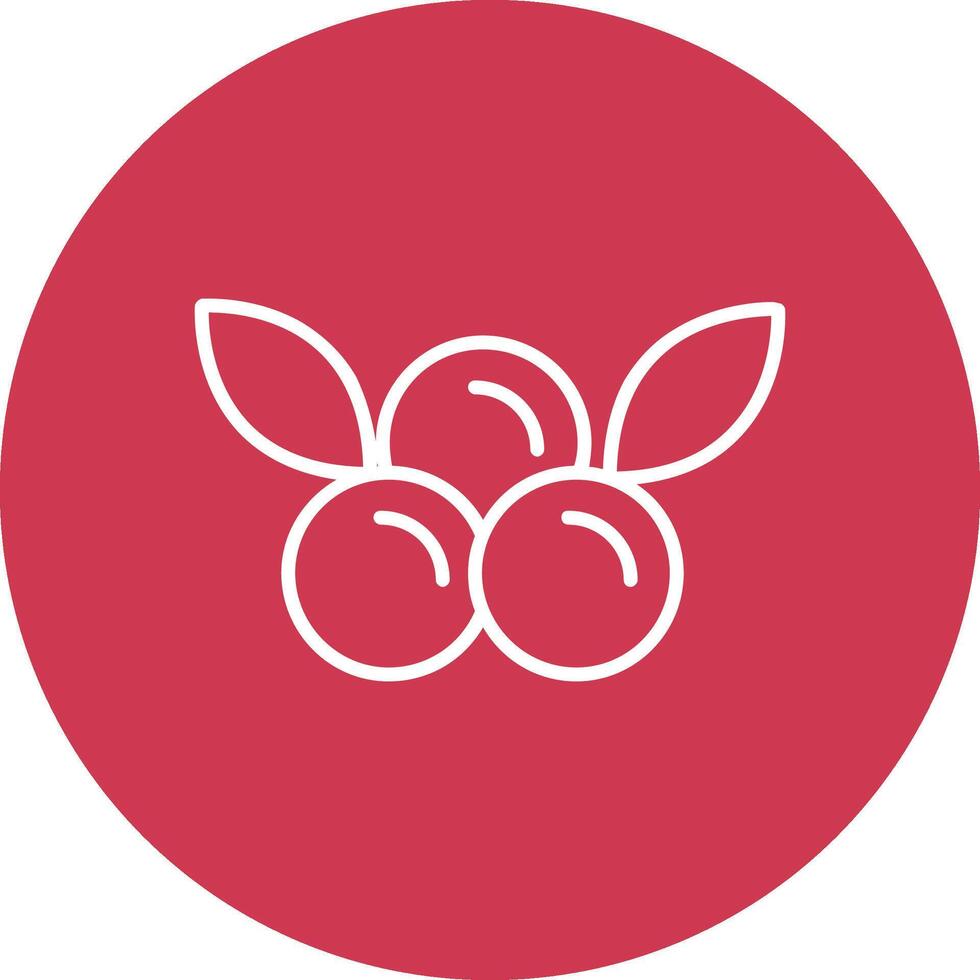 Cranberries Line Multi Circle Icon vector