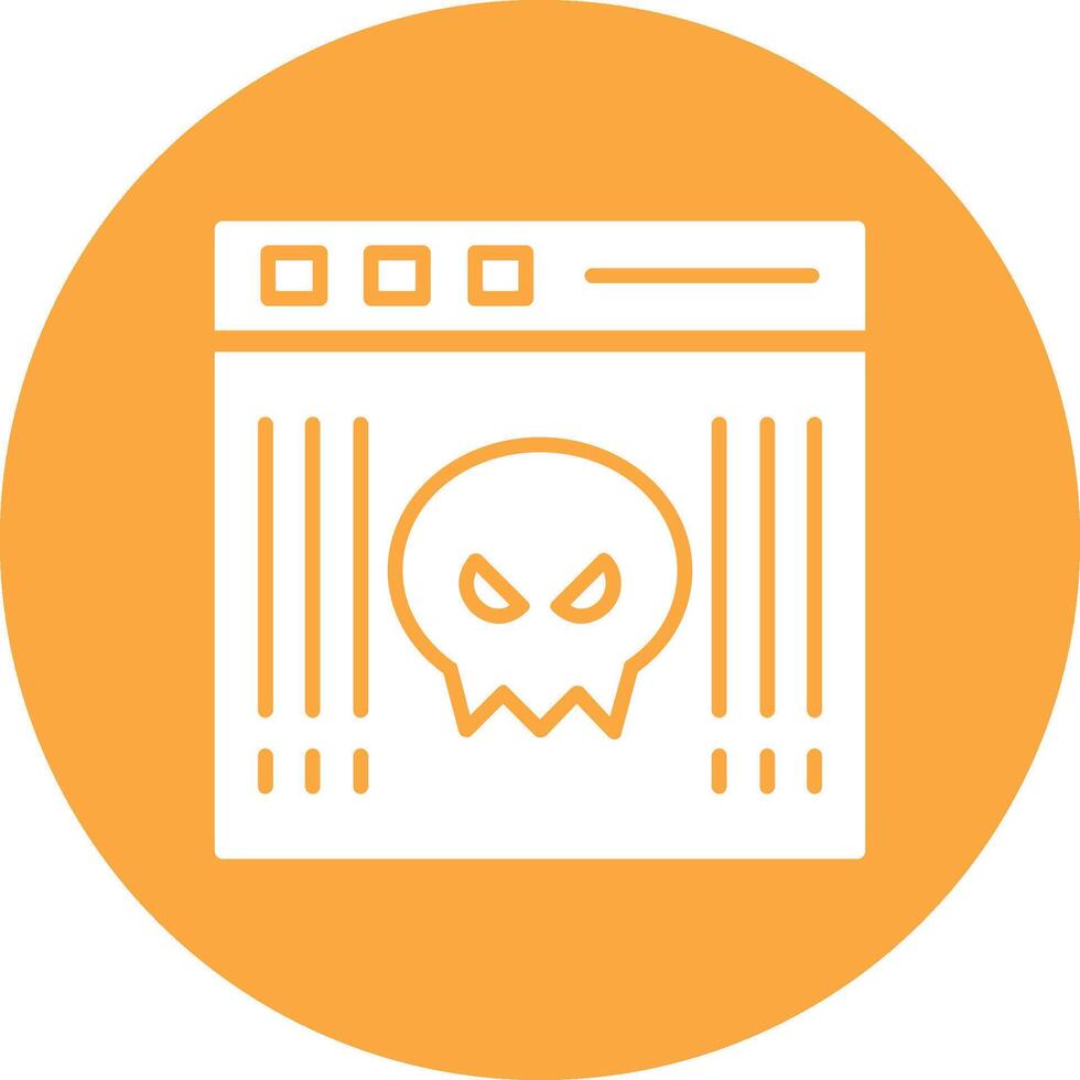 Malware Glyph Multi Circle Icon vector