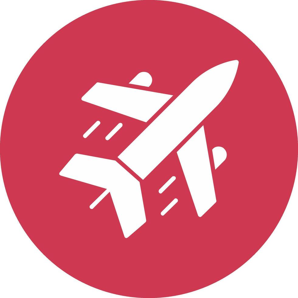 Airplane Glyph Multi Circle Icon vector