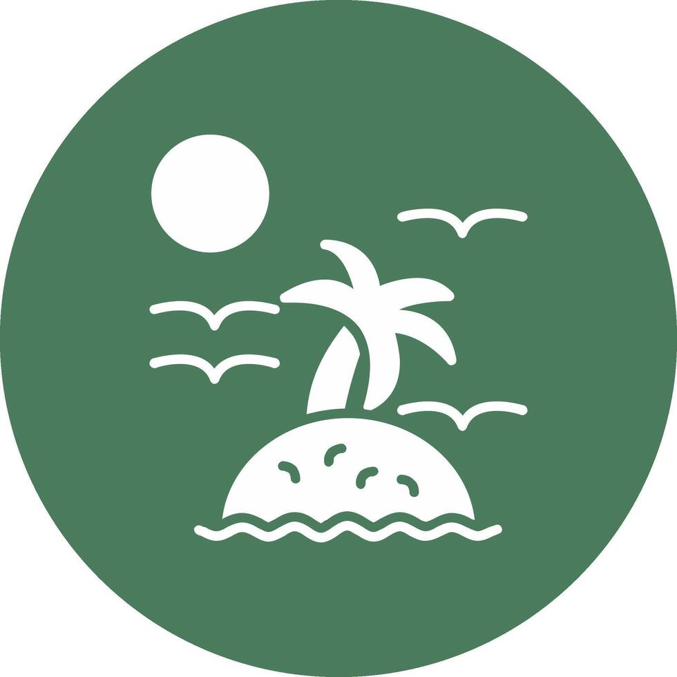 Island Glyph Multi Circle Icon vector