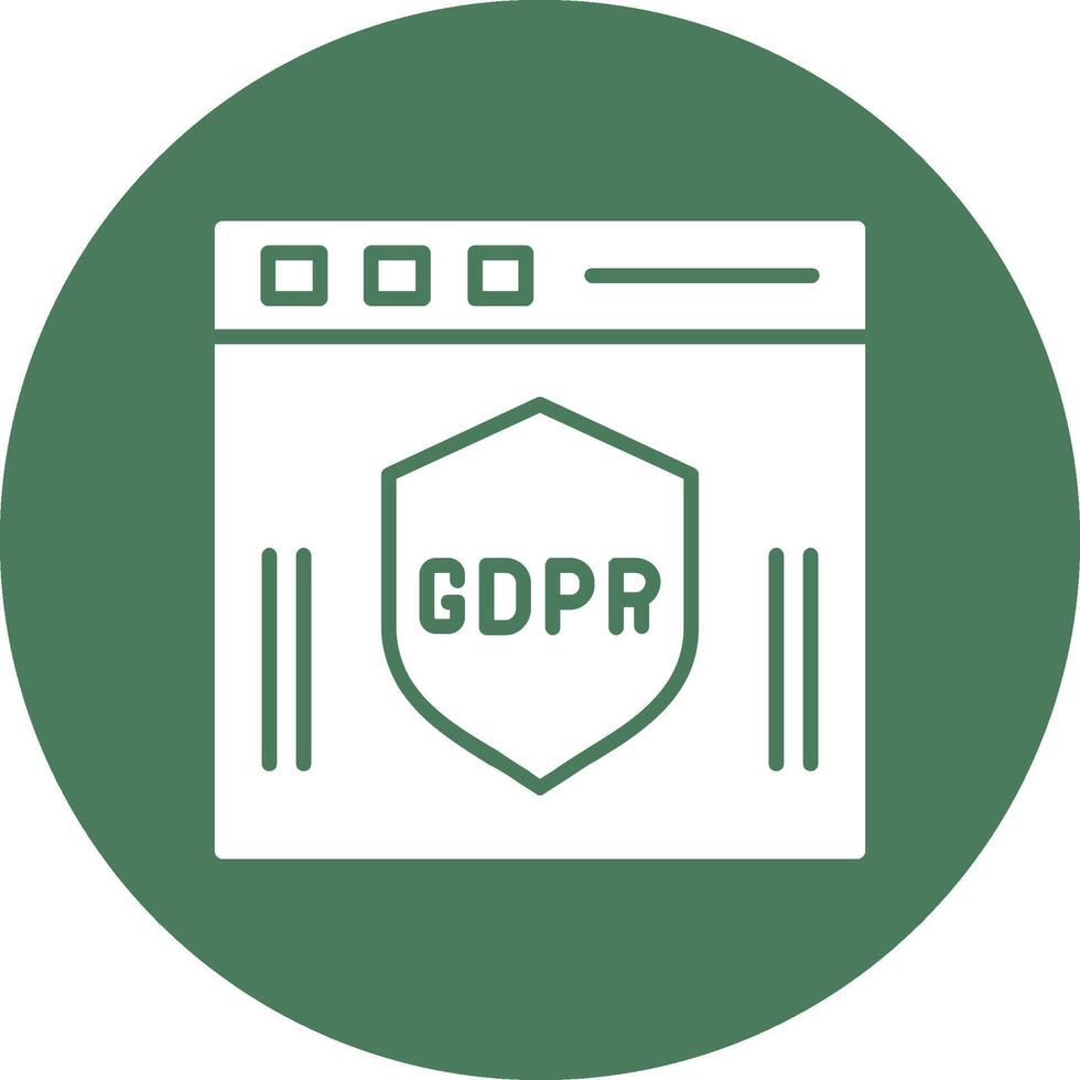 Gdpr Glyph Multi Circle Icon vector