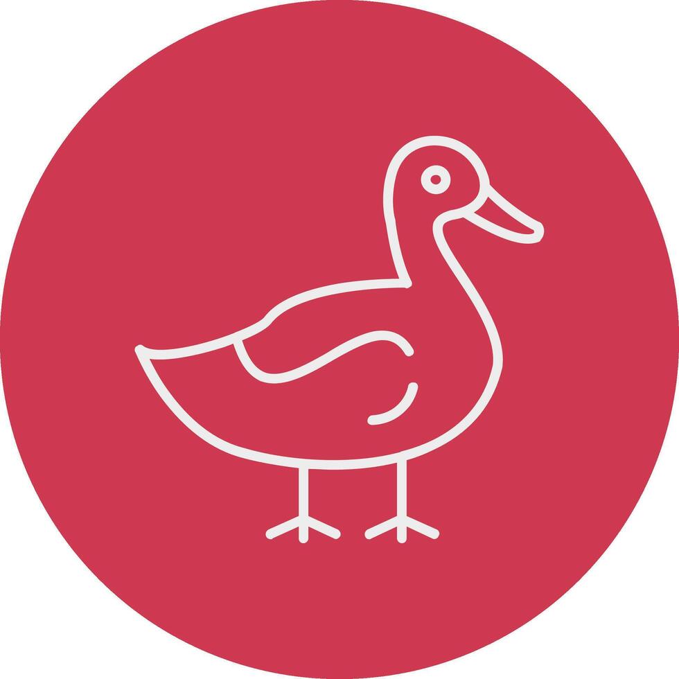 Duck Line Multi Circle Icon vector