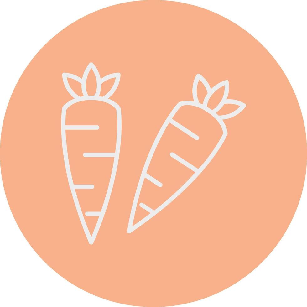 Carrots Line Multi Circle Icon vector