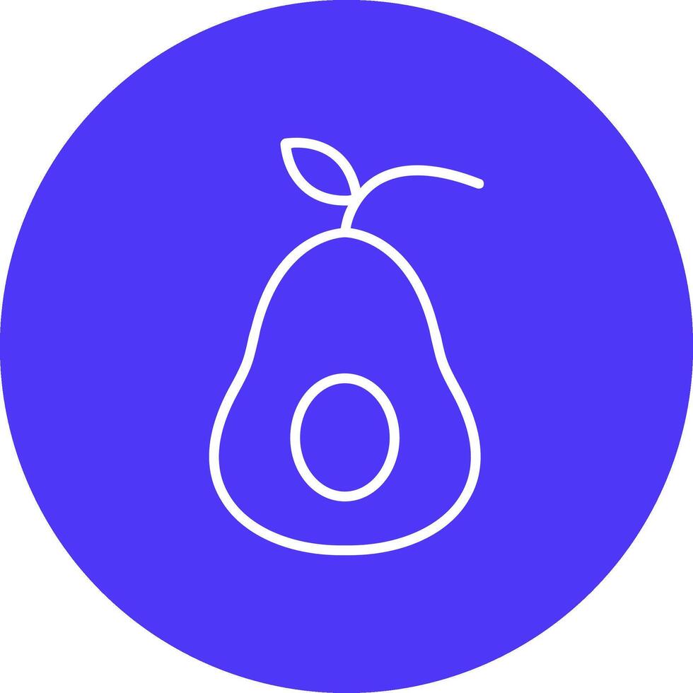 Avocado Line Multi Circle Icon vector