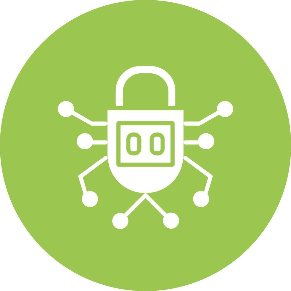 Security Glyph Multi Circle Icon vector