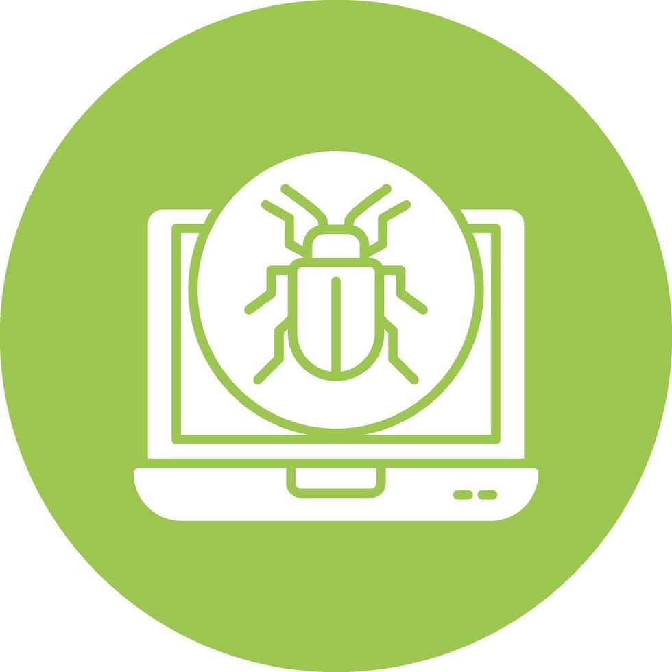 Bug Glyph Multi Circle Icon vector