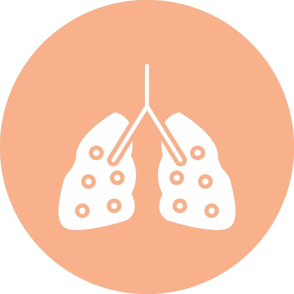 Pulmonology Glyph Multi Circle Icon vector