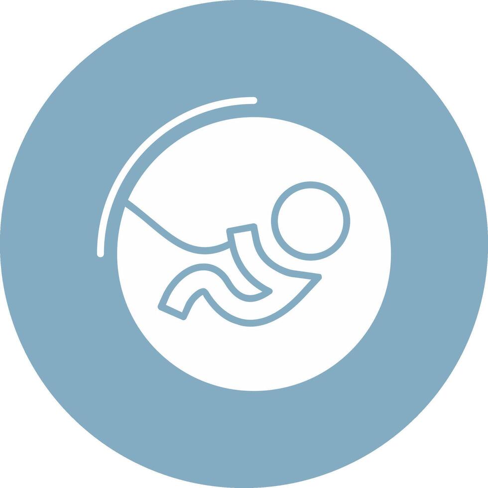 Fetus Glyph Multi Circle Icon vector