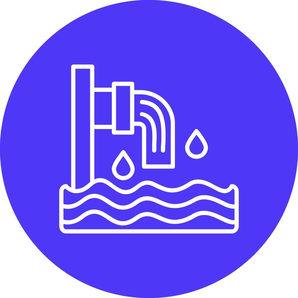 Sewer Line Multi Circle Icon vector