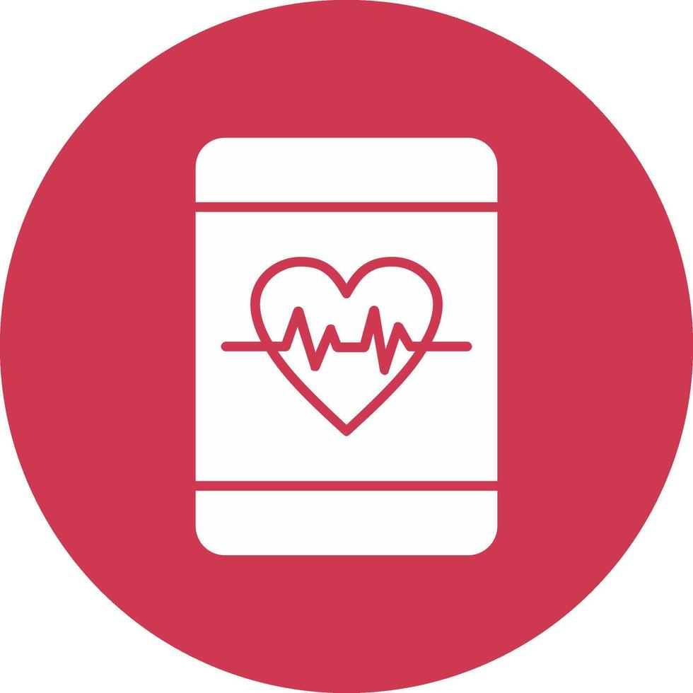 Heart Care Glyph Multi Circle Icon vector
