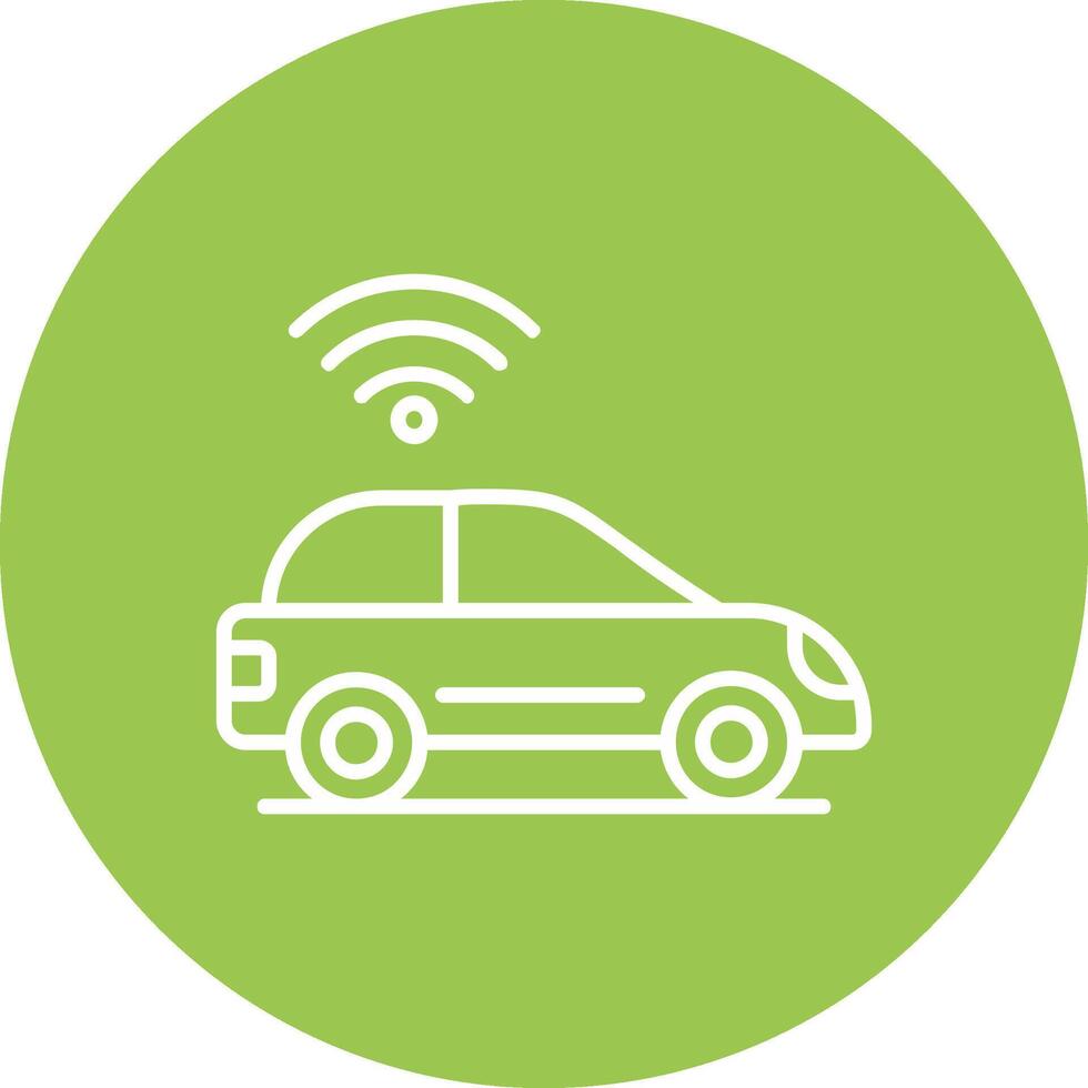 Smart Car Line Multi Circle Icon vector