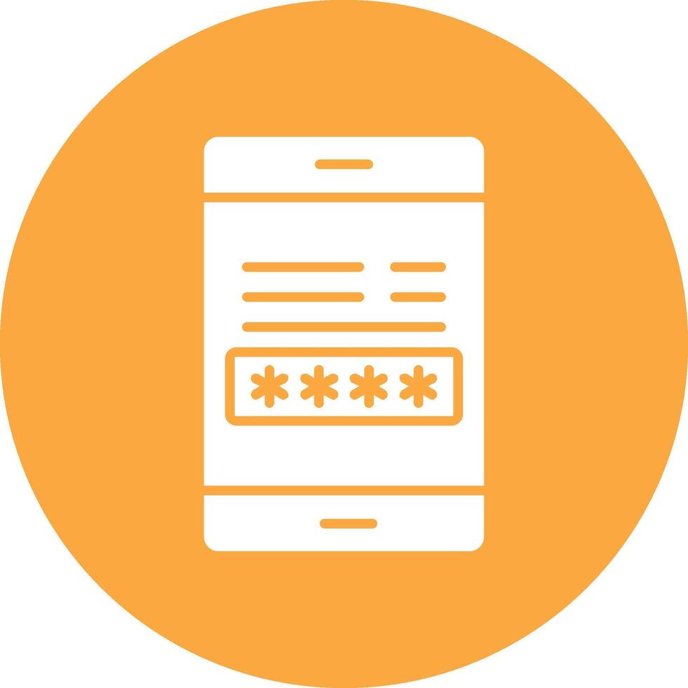 Password Glyph Multi Circle Icon vector