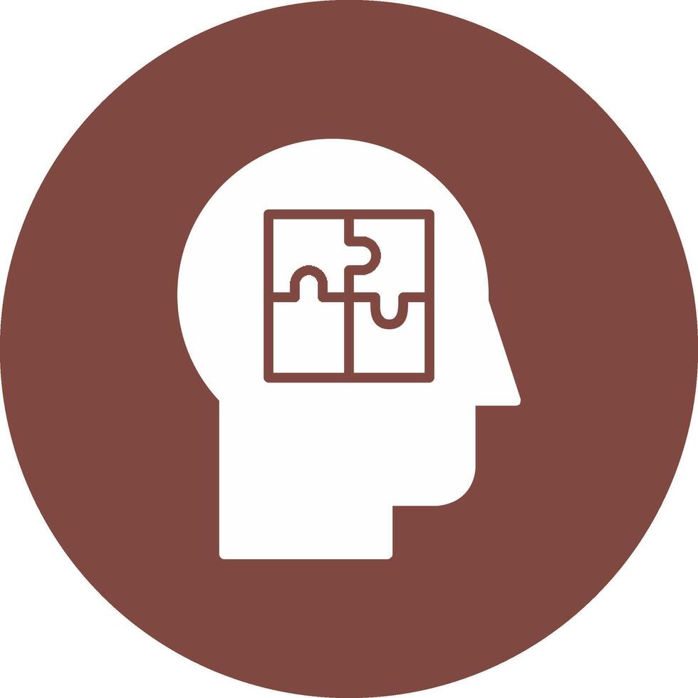 Psychiatry Glyph Multi Circle Icon vector