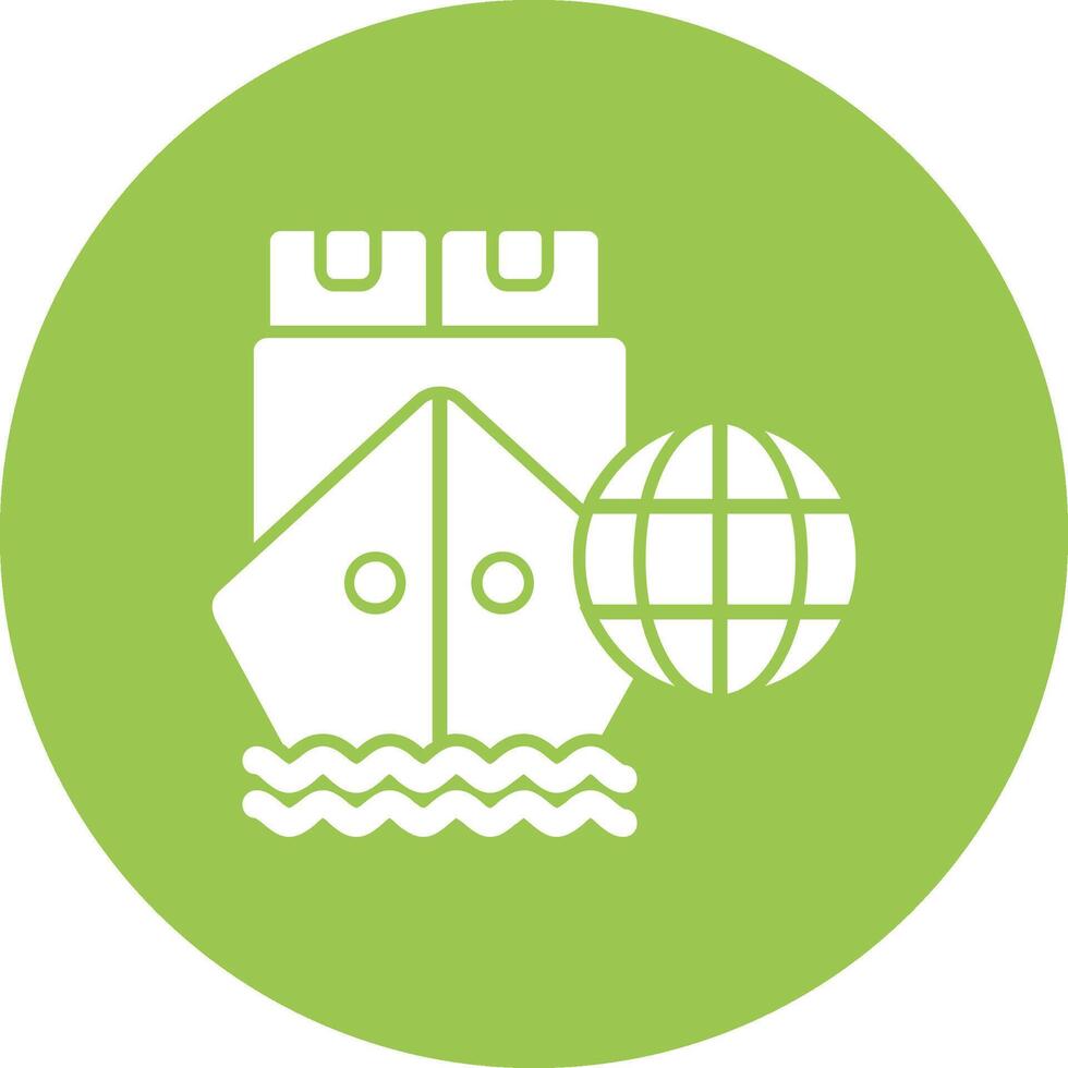 International Delivery Glyph Multi Circle Icon vector
