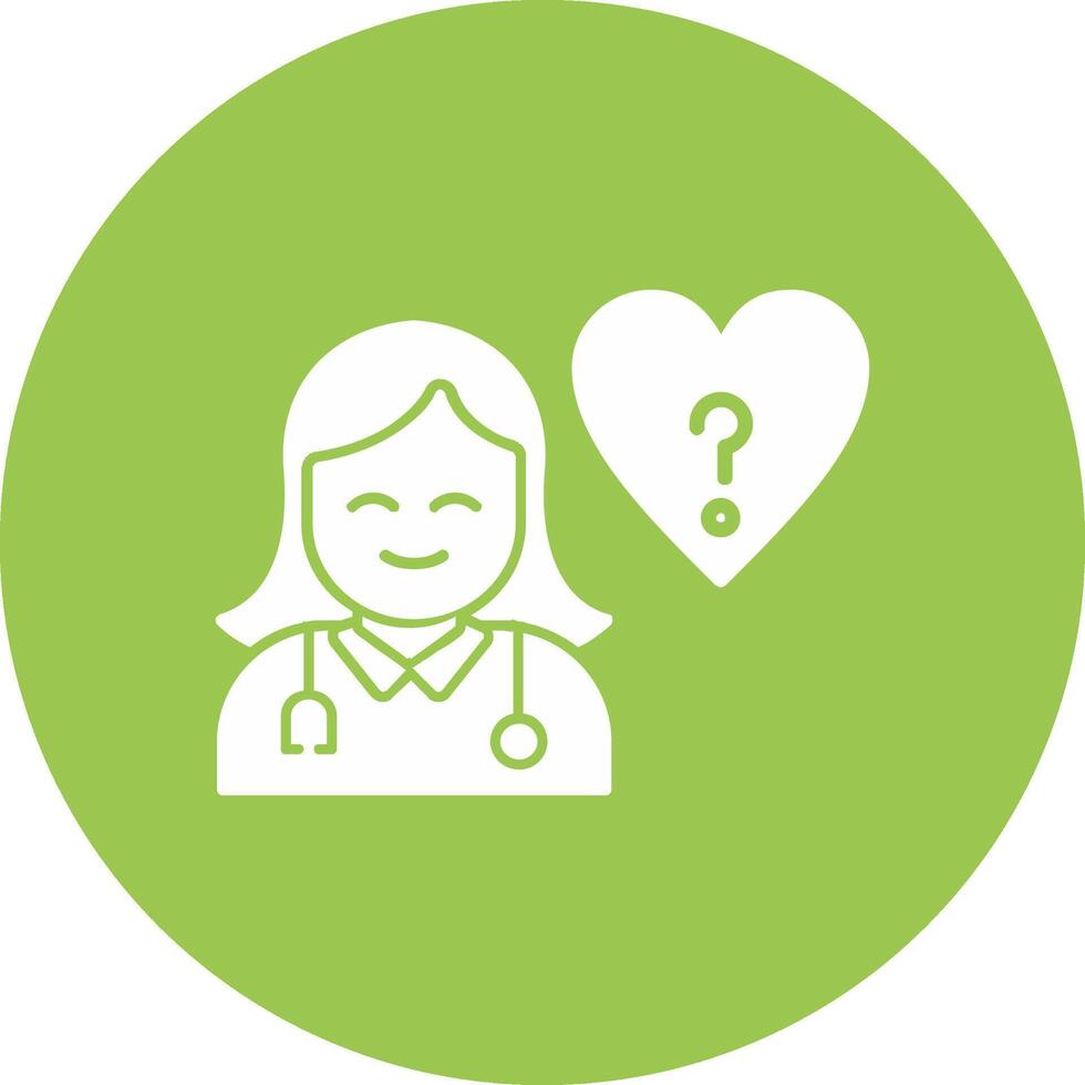 Ask a Doctor Glyph Multi Circle Icon vector