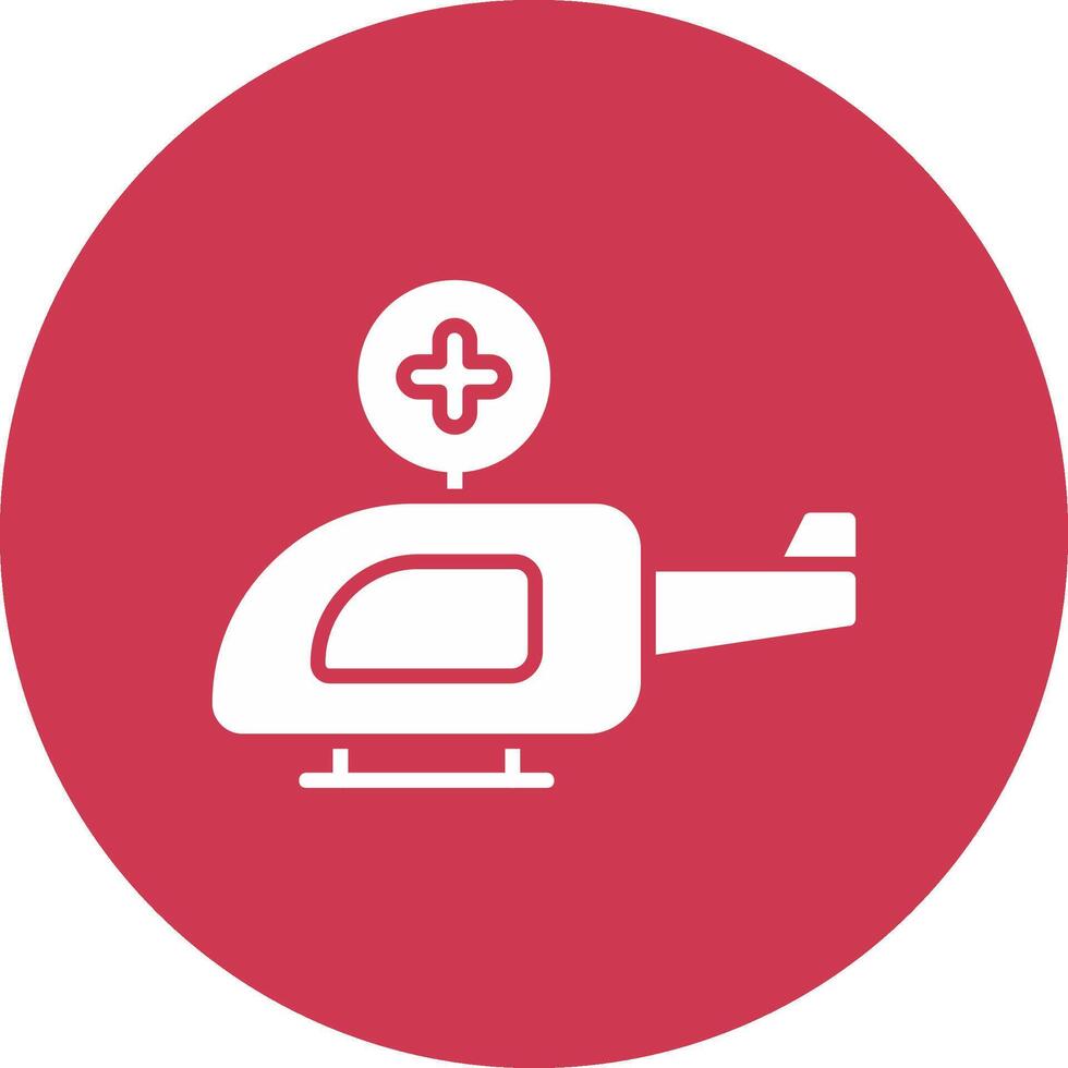 Air Ambulance Glyph Multi Circle Icon vector