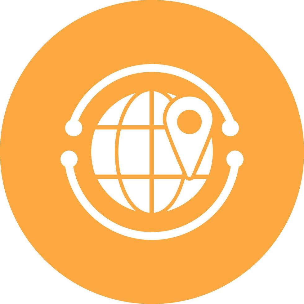 Worldwide Glyph Multi Circle Icon vector