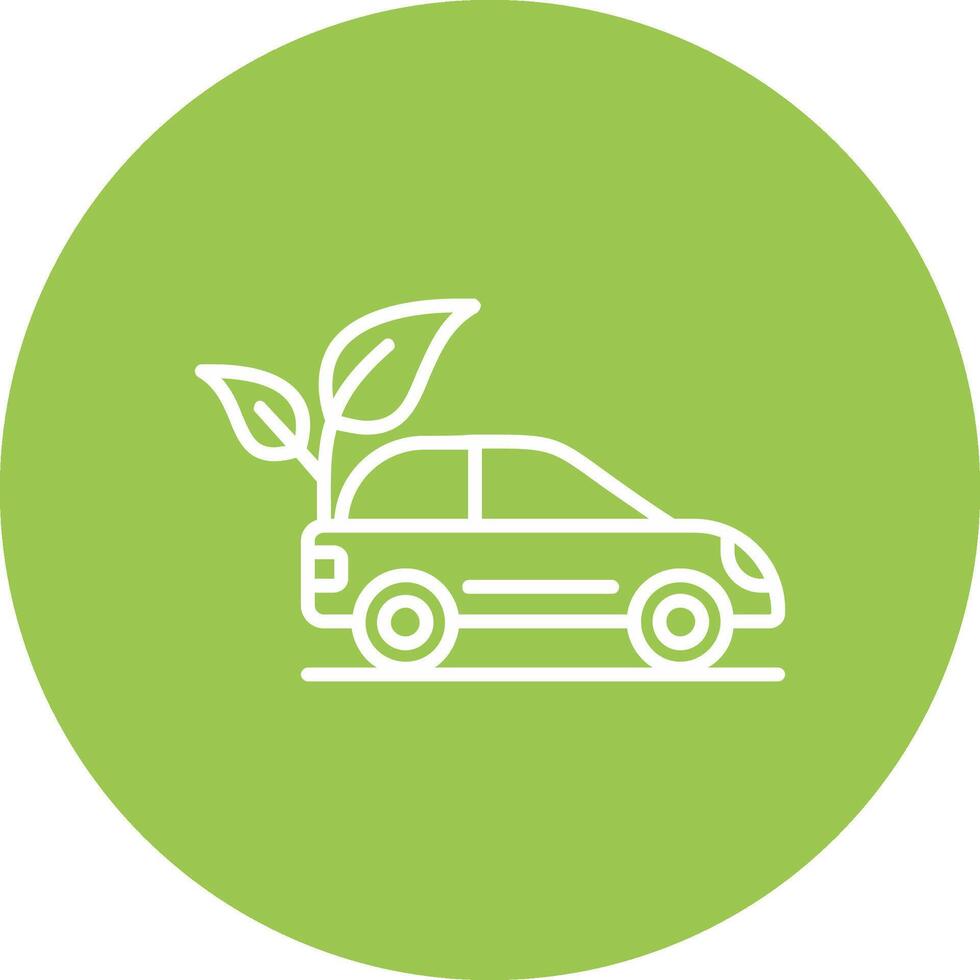 Eco Car Line Multi Circle Icon vector