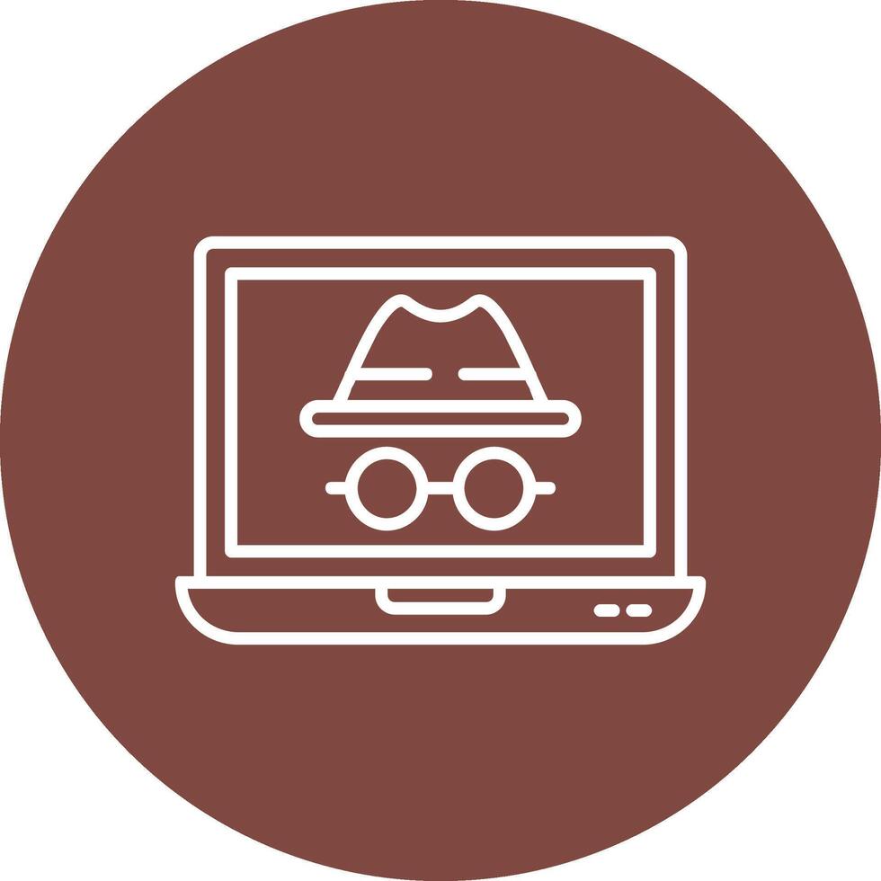 Incognito Line Multi Circle Icon vector