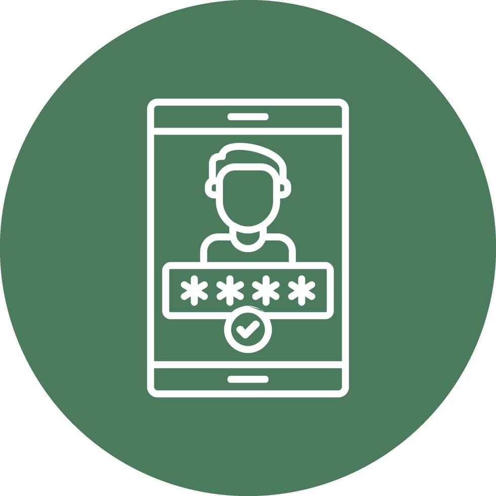 Authentication Line Multi Circle Icon vector