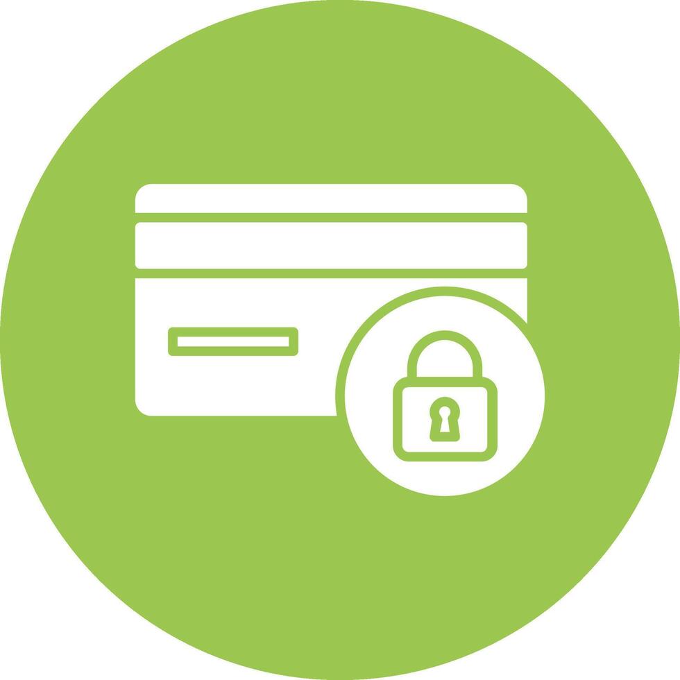 Secure Payment Glyph Multi Circle Icon vector