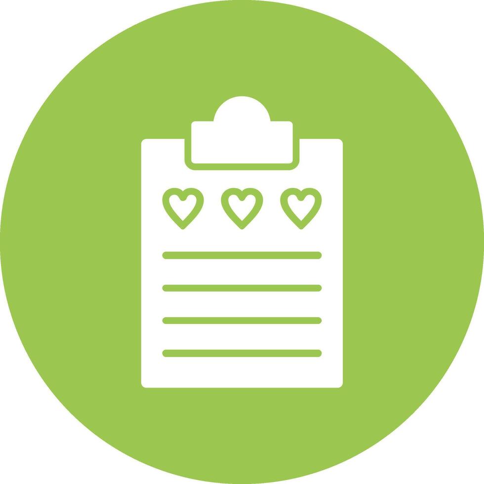 Wish List Glyph Multi Circle Icon vector