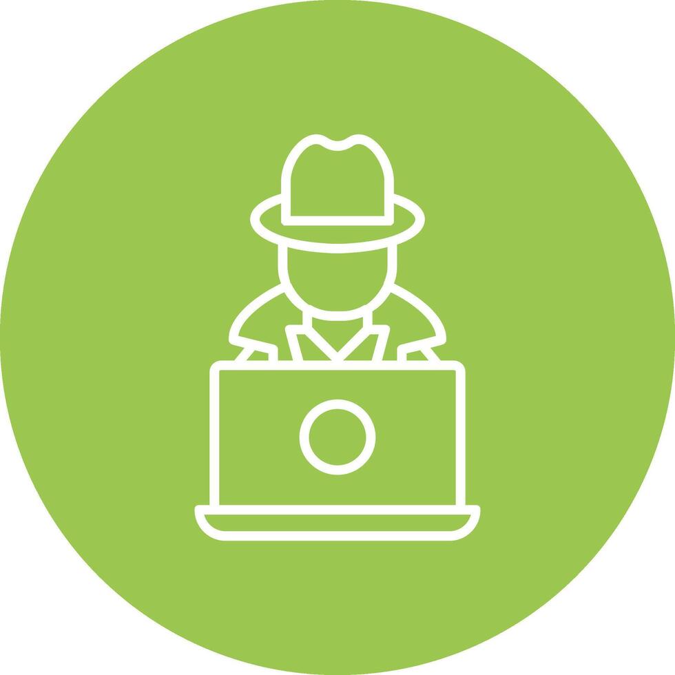 Hacker Line Multi Circle Icon vector