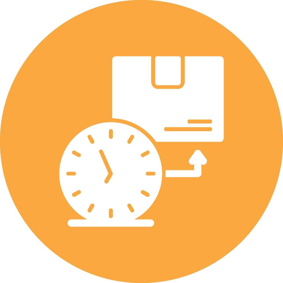 On Time Deliveries Glyph Multi Circle Icon vector