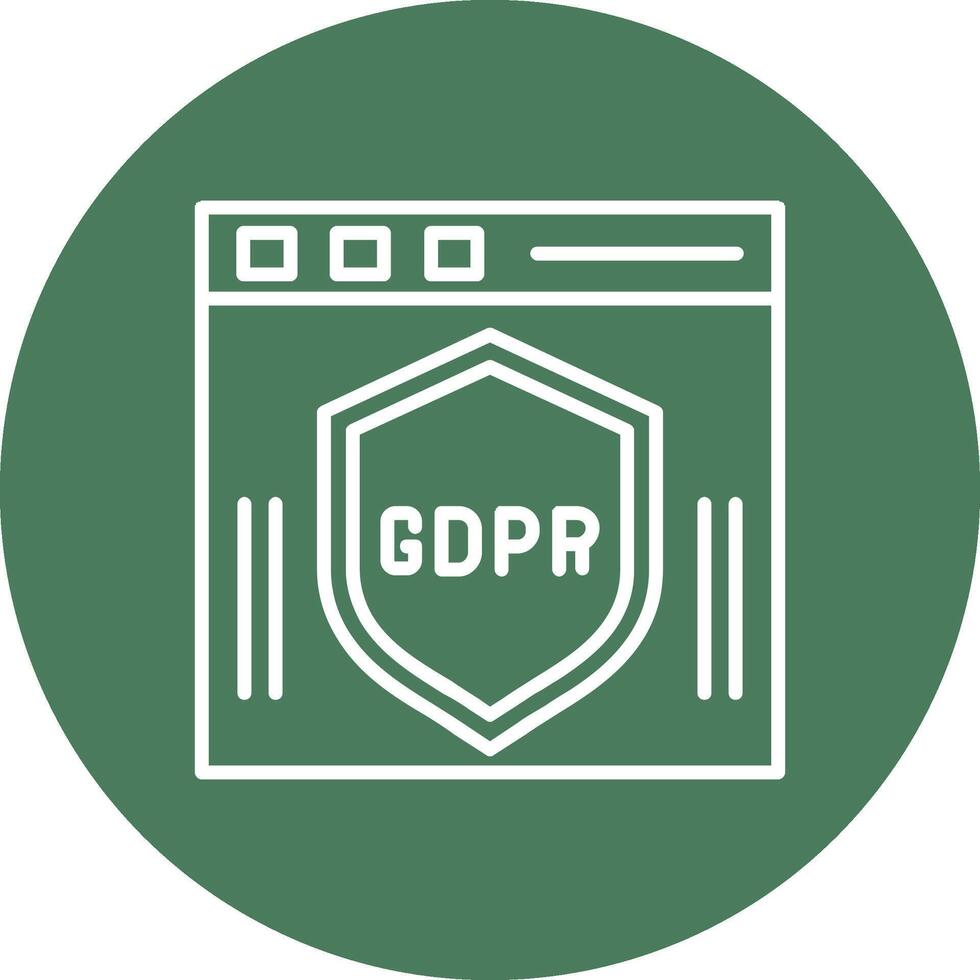 Gdpr Line Multi Circle Icon vector