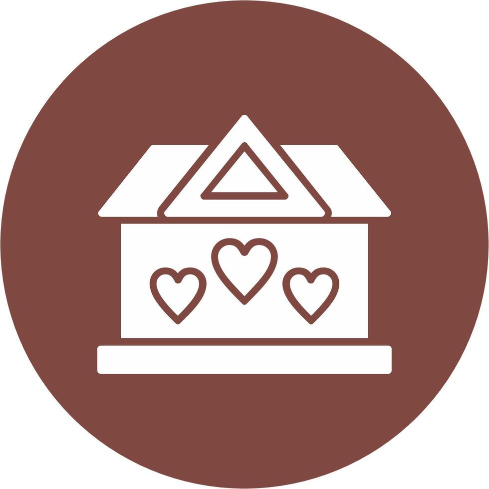 Shelter Glyph Multi Circle Icon vector