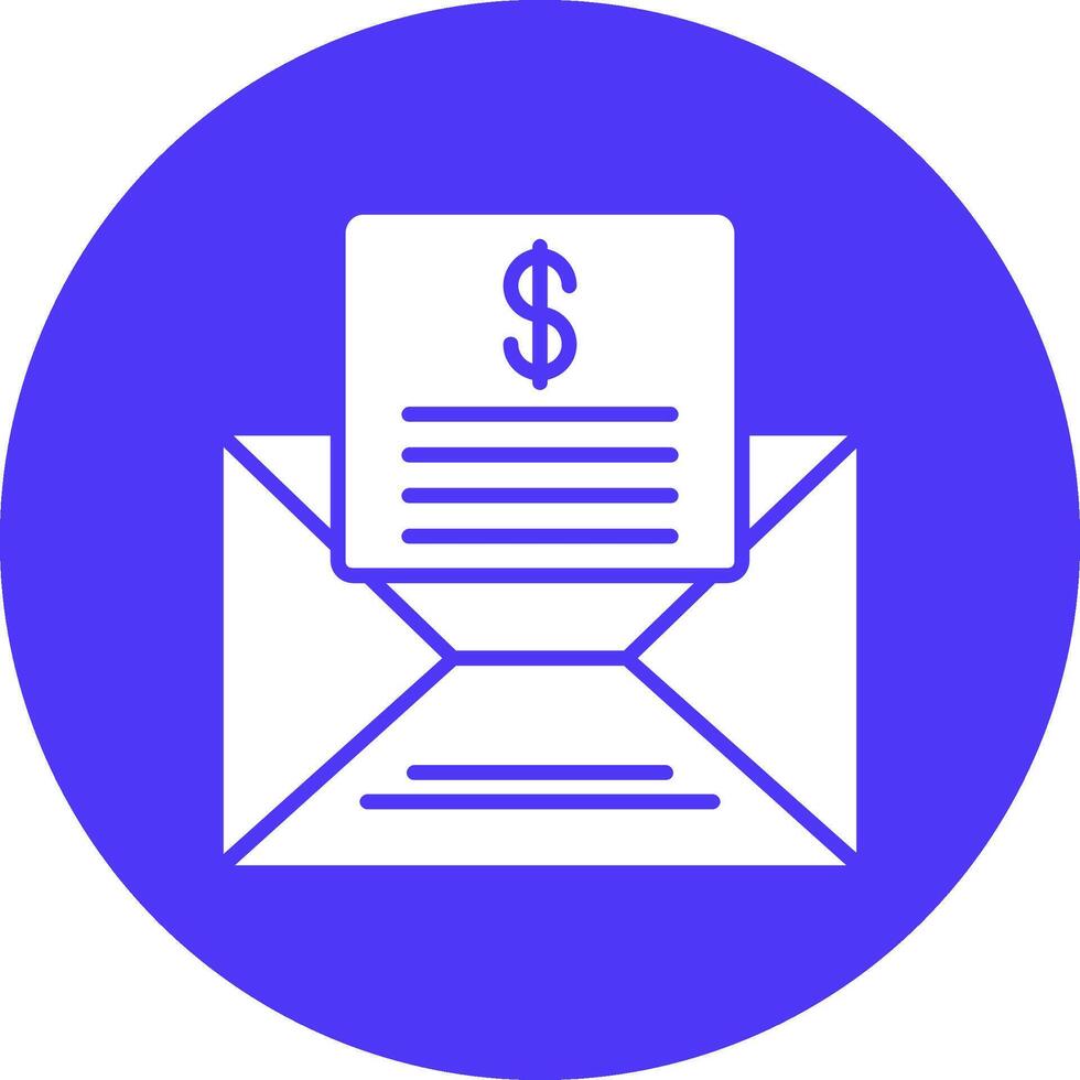 Mailing Lists Glyph Multi Circle Icon vector