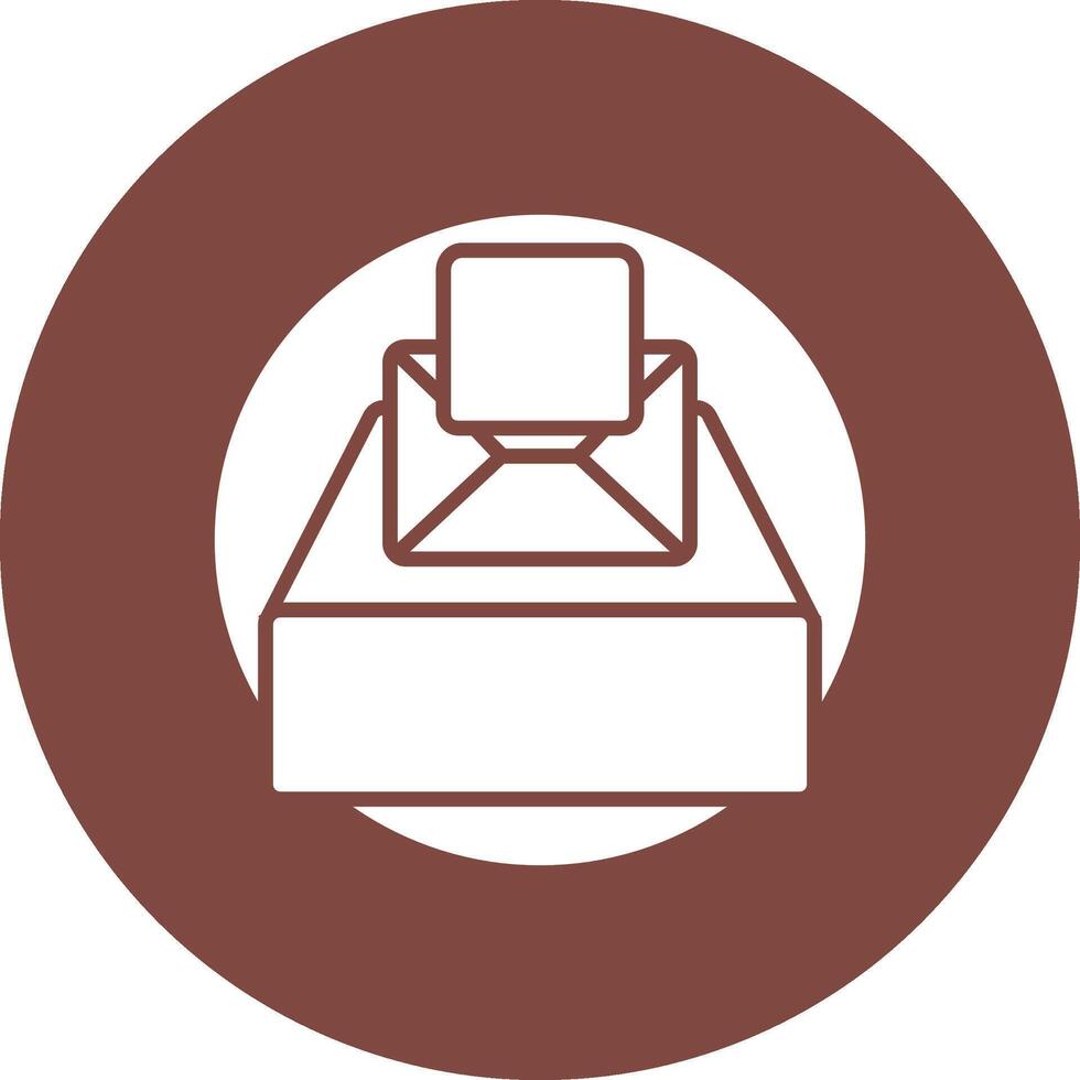 Project Inbox Glyph Multi Circle Icon vector