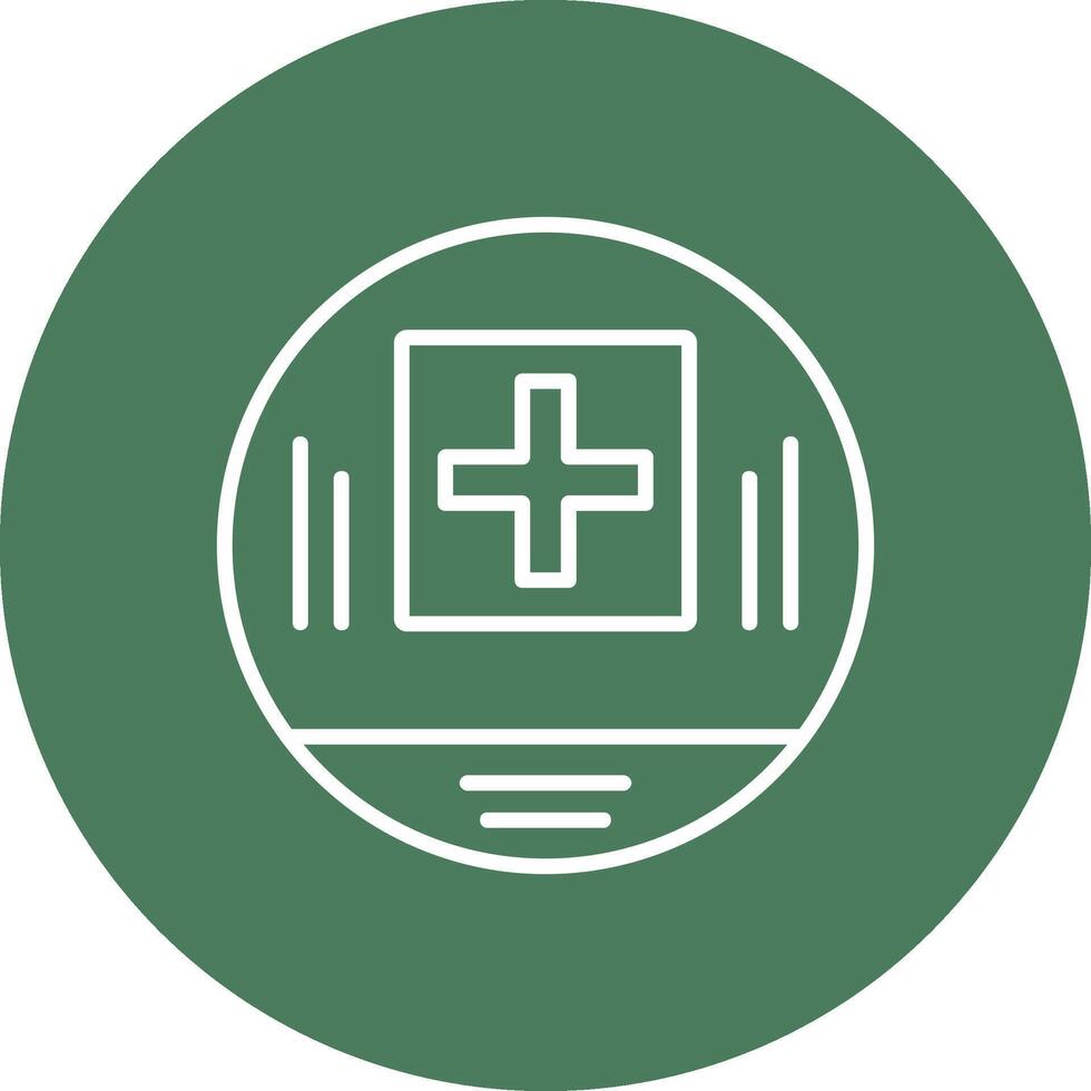 First Aid Symbol Line Multi Circle Icon vector