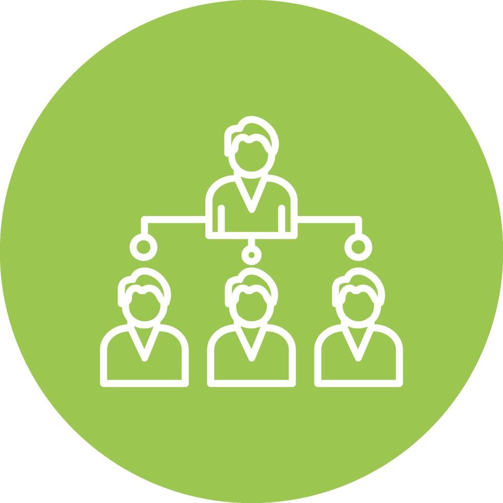 Company Structure Line Multi Circle Icon vector