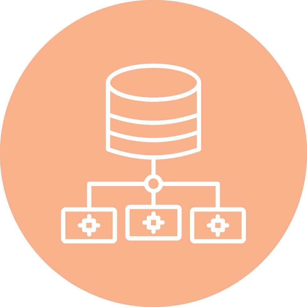 Big Data Line Multi Circle Icon vector